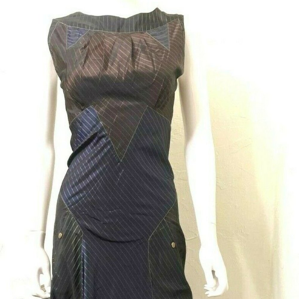 JEAN PAUL GAULTIER FEMME STRIPED GOWN MAXI DRESS